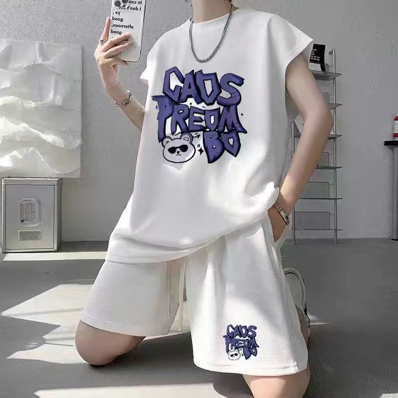 Set Áo Thun Sát Nách Và Quần Short Thời Trang Thể Thao Mùa Hè Cho Nam