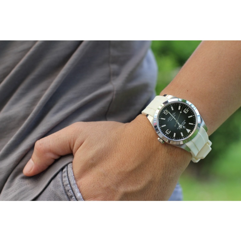 DÂY ĐỒNG HỒ CAO SU FITLUG DÀNH CHO CASE ROLEX SIZE 20 VÀ 21, TẶNG KÈM TOOL THAY DÂY VÀ CHỐT