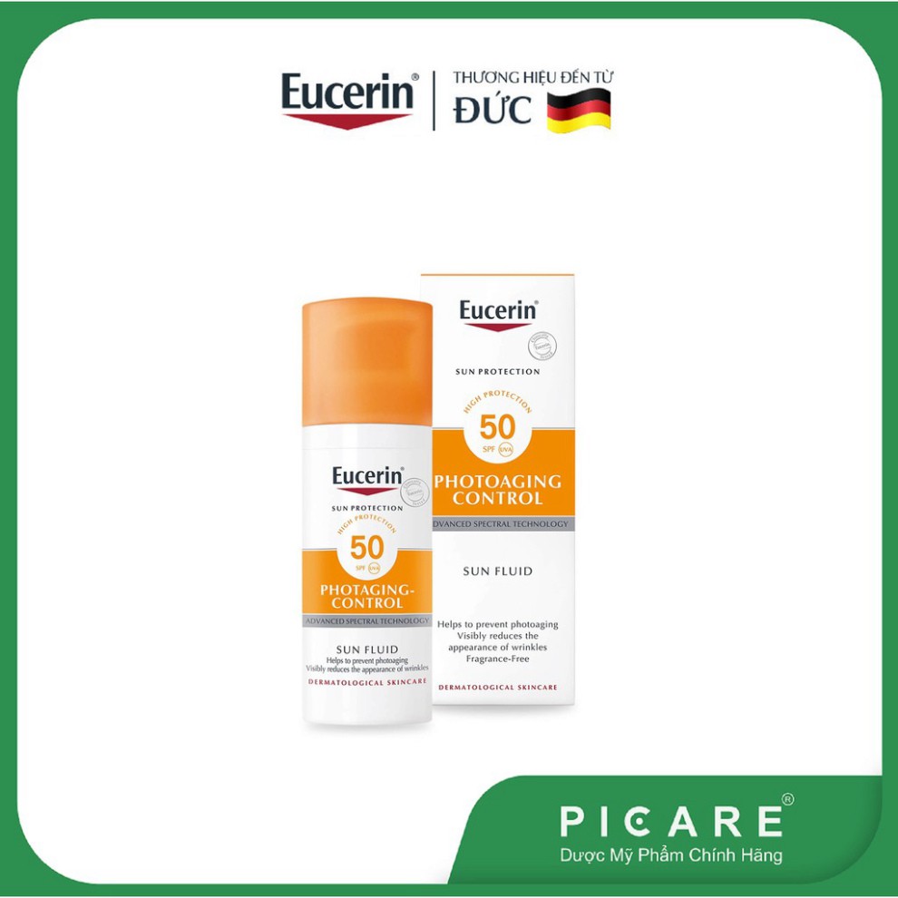 [CHÍNH HÃNG] Kem chống nắng chống lão hóa Eucerin bảo vệ da trước tác hại tia UV Eucerin Sun Fluid Photoaging Control SP