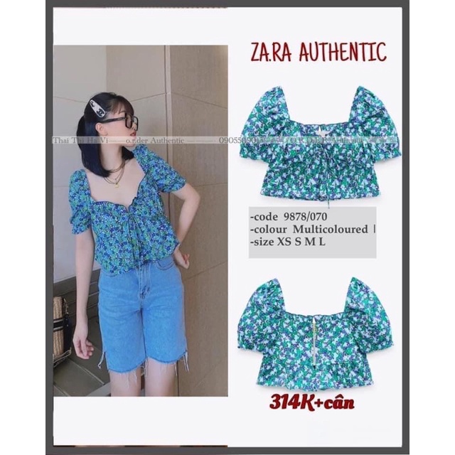 ÁO HOA ZARA AUTH SIZE M