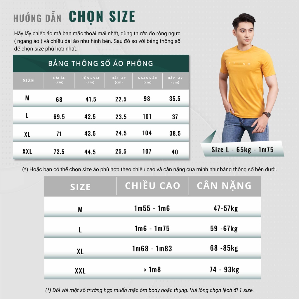 Áo Thun Nam cổ tròn ATINO vải Cotton cao cấp co giãn thoáng mát trẻ trung form regular ATP3101 | BigBuy360 - bigbuy360.vn