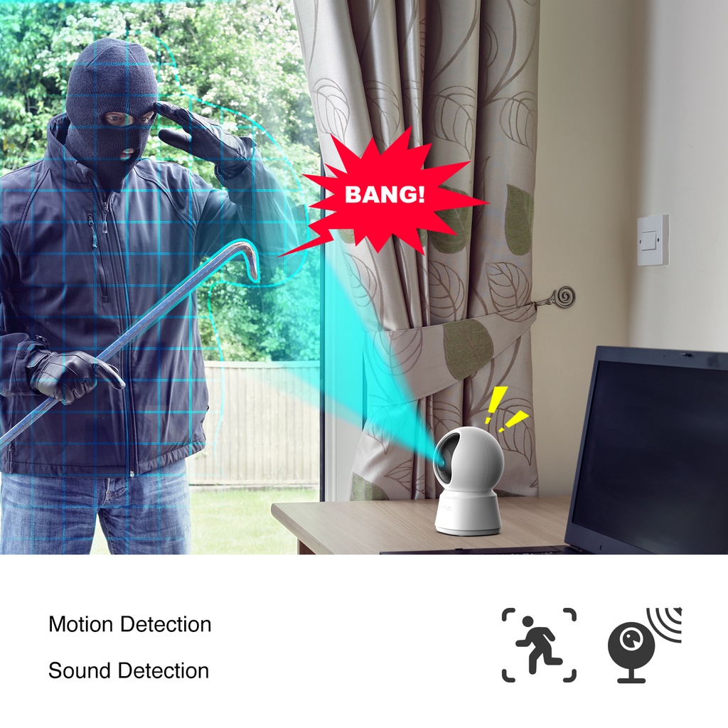 Camera IP Arenti Laxihub Camera giám sát P2T P2 FHD 2K WIFI PTZ xoay 360 độ hỗ trợ cảnh báo trẻ em khóc