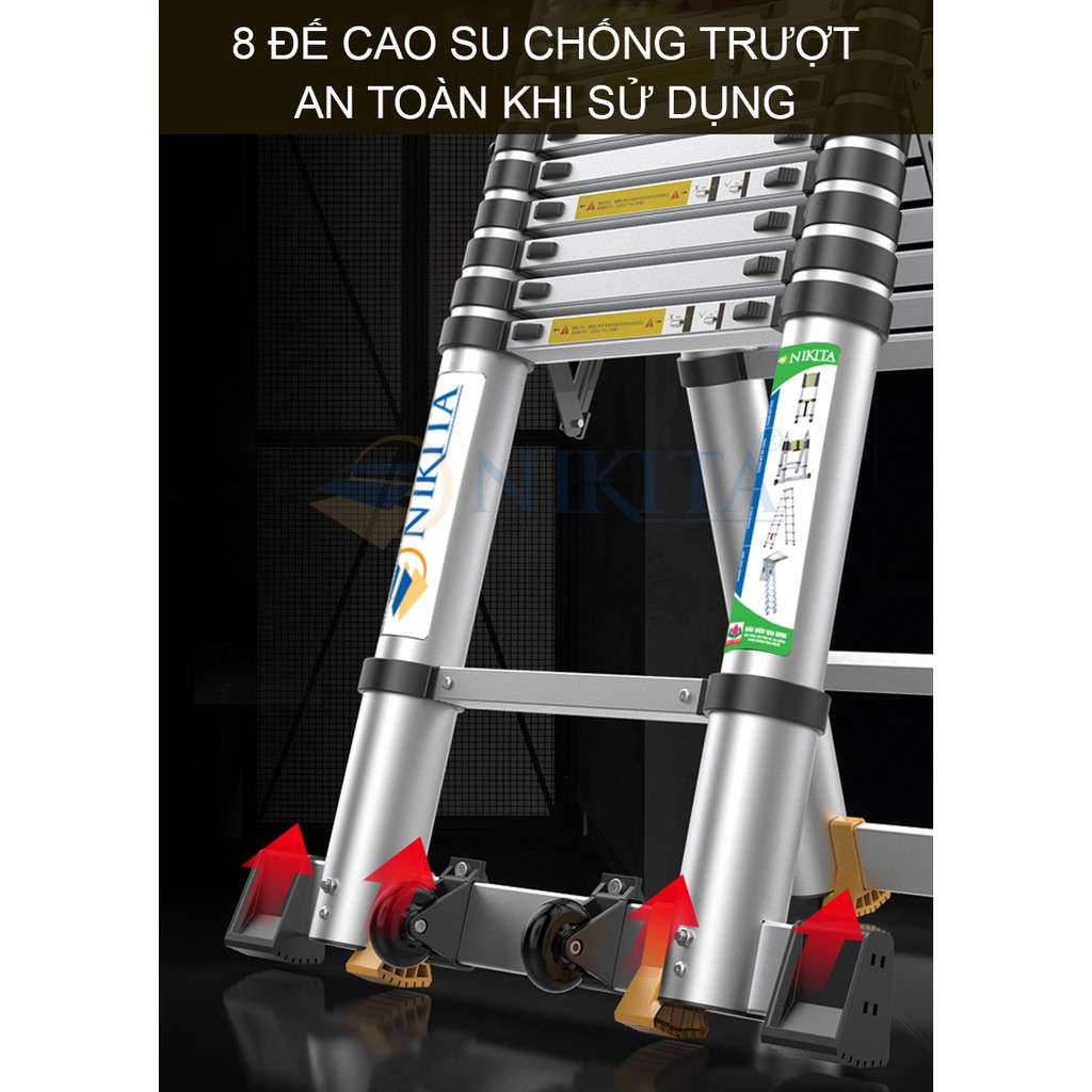 Thang nhôm rút chữ A - NIKITA AR80