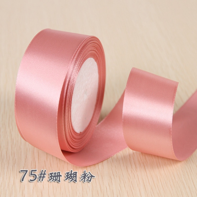 Cuộn Dây Ruy Băng Lụa Một Mặt Màu Trơn 40mm 25 Yards Dùng Gói Hoa / Làm Đồ Thủ Công