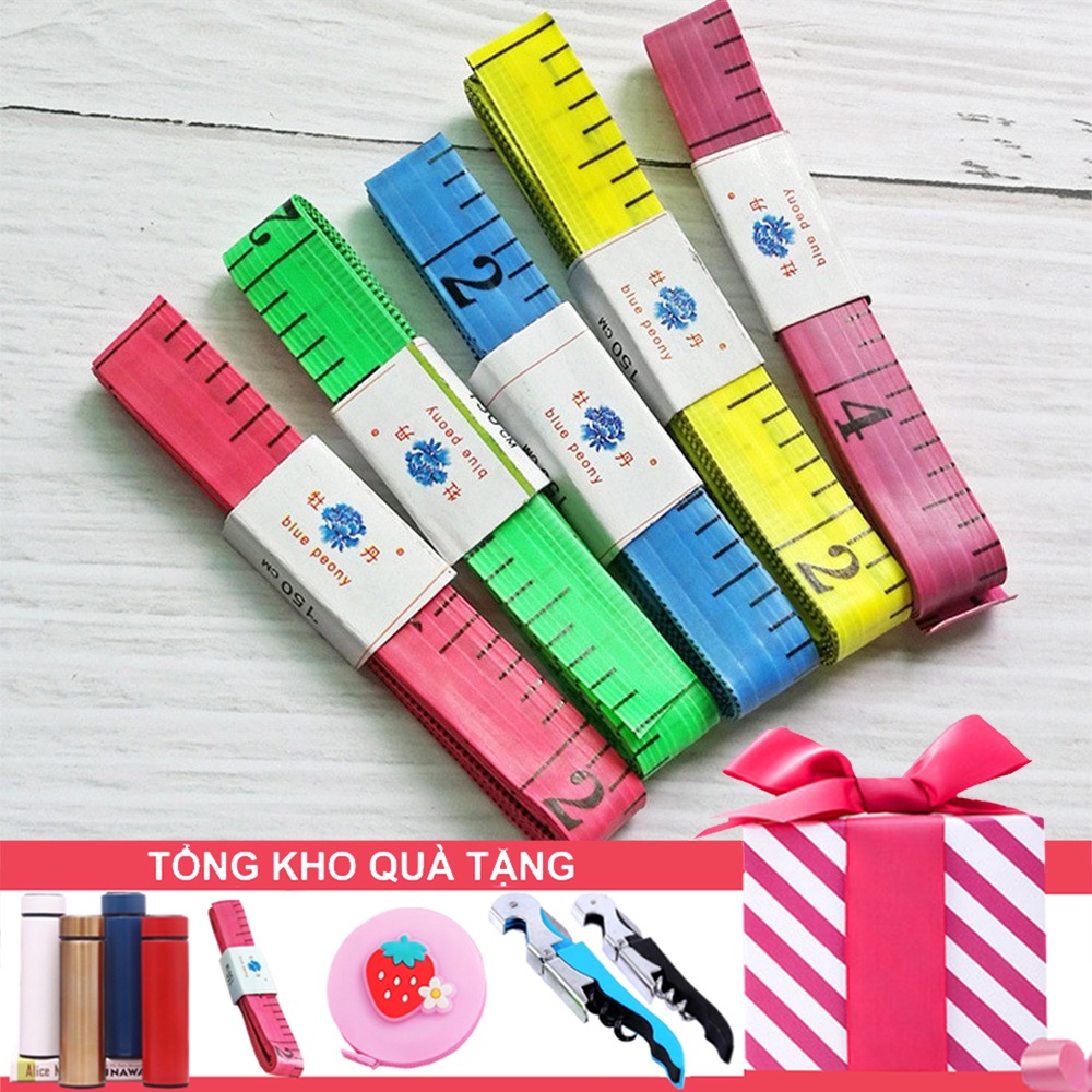 (Sỉ 720đ) Thước Dây Mềm Đầu Trần H4 Đo Quần Áo May Đồ - Đo Eo 3 Vòng Kiểm Tra Sức Khỏe 1.5 Mét - Quà Tặng Khách Hàng