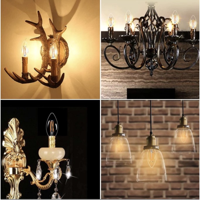 Bóng đèn Edison C35L ánh sáng vàng