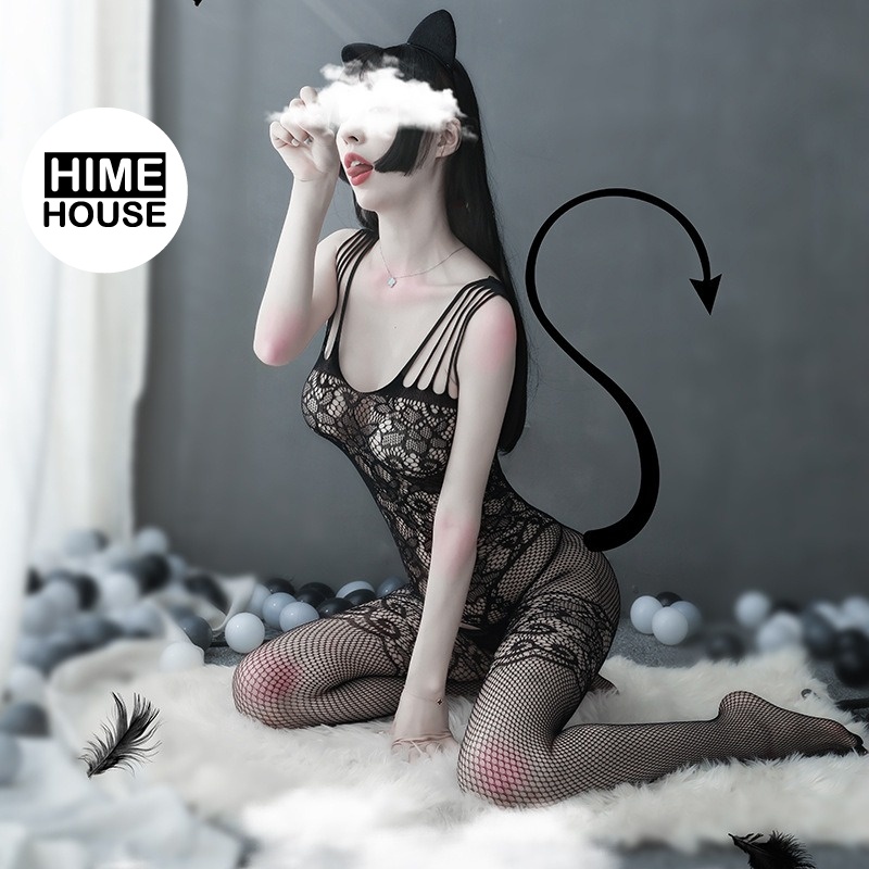 Đồ ngủ sexy tất ren lưới hoa văn xuyên thấu gợi cảm 0150