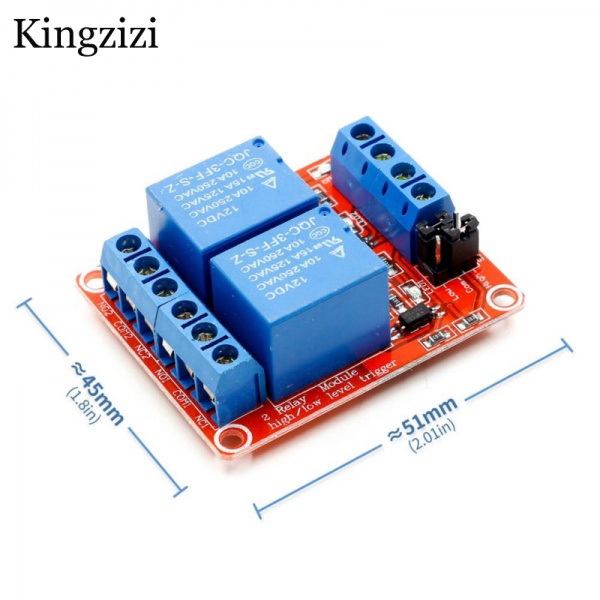 Mô Đun Rơ Le 2 Kênh DC 5v 12v 24V Kiểm Soát Mức Cao Và Thấp Kèm Rơ Le 2 Chiều