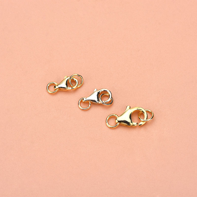 █diy゜ S925 Bạc●Móc Khóa Càng Cua Mạ Bạc S925 Tự Làm Trang Sức Vòng Tay/Dây Chuyền