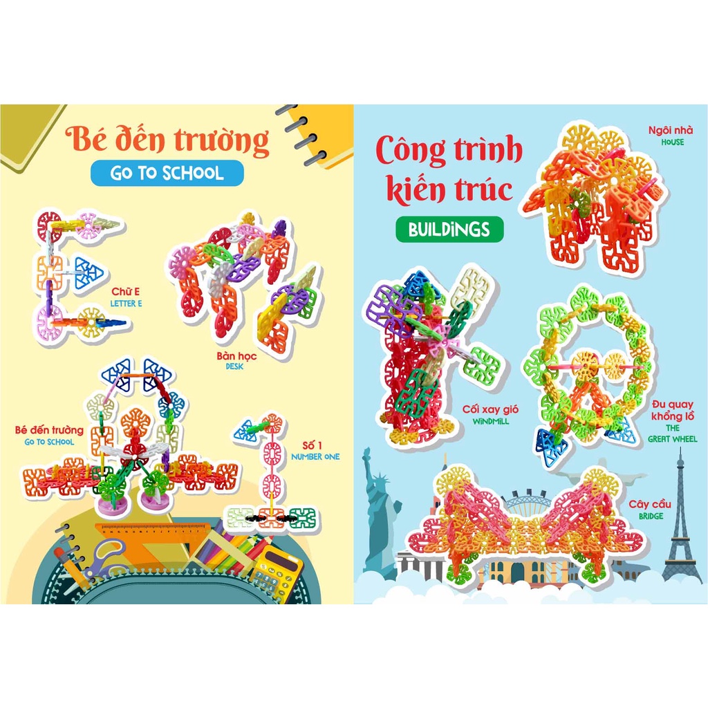 Bộ Đồ Chơi Ghép Hình Kính Vạn Hoa SATO 78 Chi Tiết Thiết Kế Bằng Nhựa Đảm Bảo An Toàn Tuyệt Đối Cho Bé