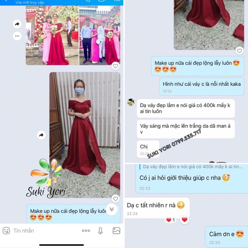 Váy tiệc đãi bàn, dạ hội 5in1 trắng và đỏ