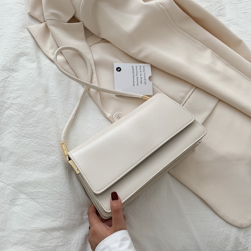 Túi Đeo Vai Màu Trơn Kiểu Dáng Đơn Giản Hợp Thời Trang Dành Cho Nữ IELGY