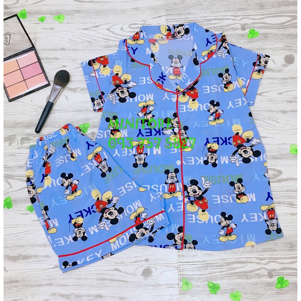 [MẪU MỚI]Bộ PIJAMA Kate lụa Thái siêu mịn mát FULL SIZE không nhăn không xù đường may kỹ bao đổi trả nhiều màu họa tiết