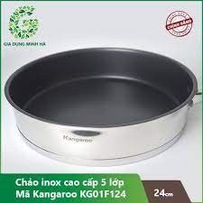 Chảo inox cao cấp 5 lớp KG01F128 size 28cm đáy từ có vung