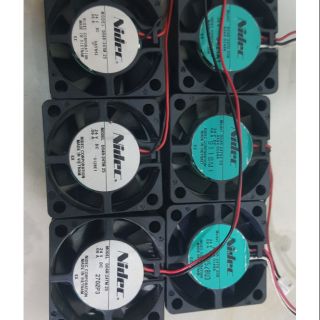 Quạt tản nhiệt Nidec 4×4×1.5 tháo máy Nhật 12-24V DC