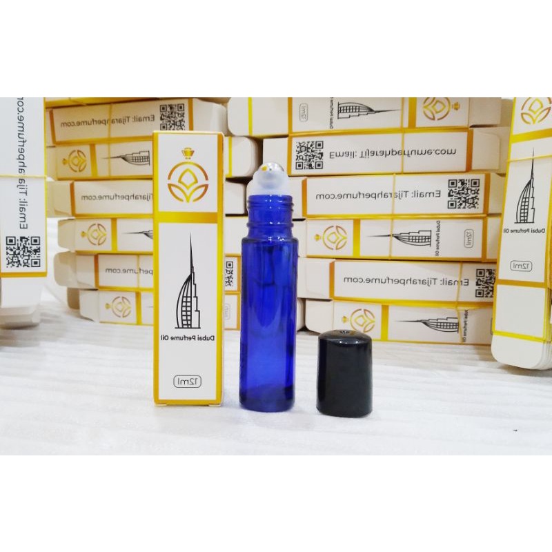 Combo 10 Gồm 5Chai thủy tinh 10ml+5 Hộp đựng chai bi lăn thếp chiết nước hoa tinh dầu dubai son môi bóng quà tặng
