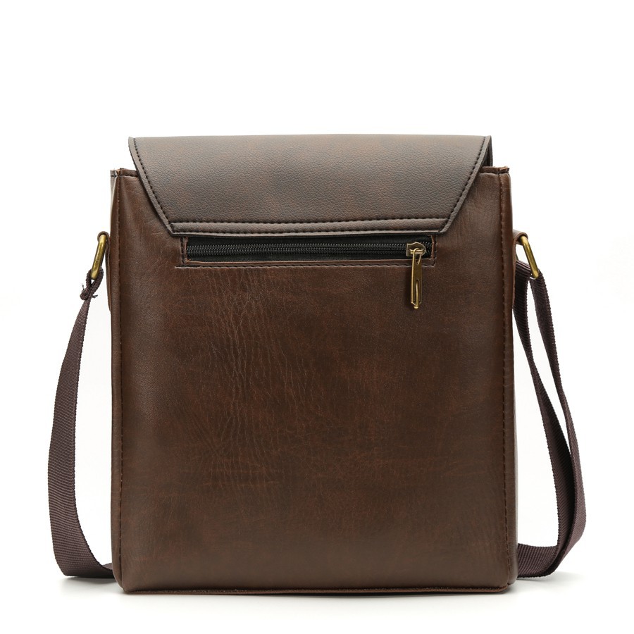 Túi Đeo Chéo Nam Cao Cấp Thời Tang D267 (đen -nâu)  [Bh 12 tháng] | BigBuy360 - bigbuy360.vn