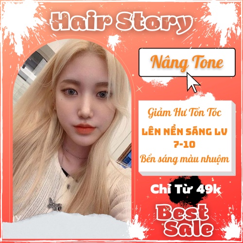 Thuốc Nâng Tone Tóc  Lên Tone Sáng Giảm Hư Tổn Tóc Nhuộm Tóc Chuẩn Màu Hair Story