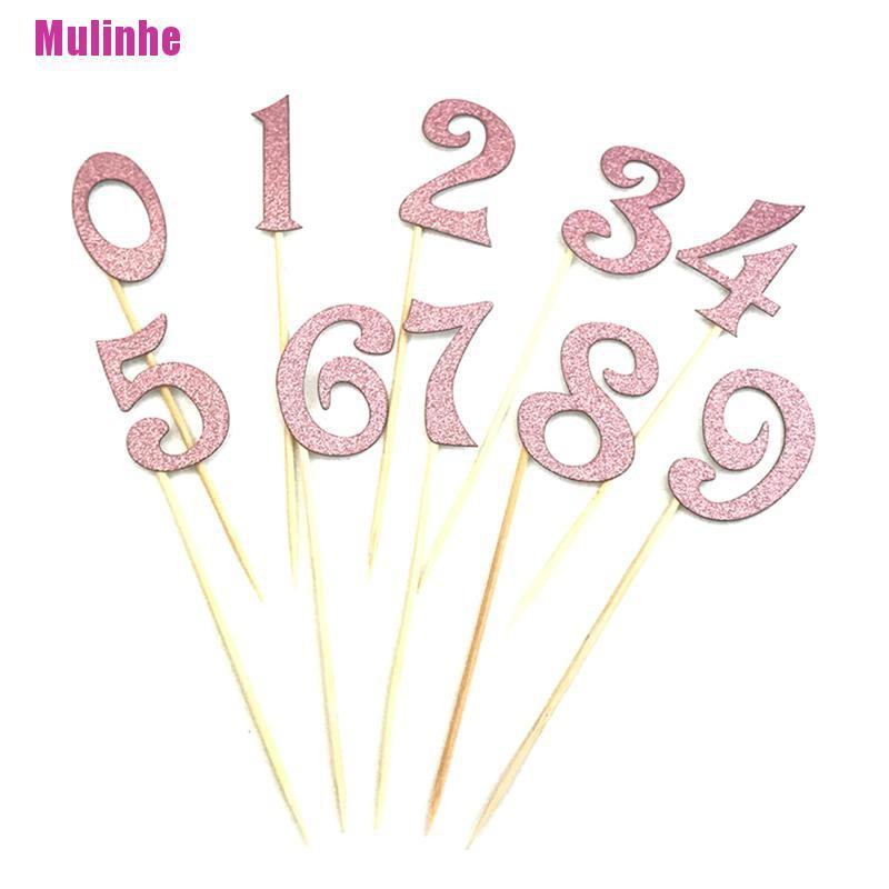 Set 10 Que Chữ Số Trang Trí Bánh Kem Sinh Nhật