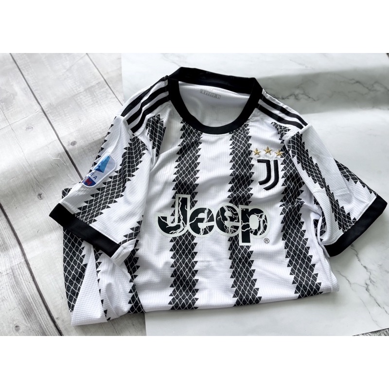 Set bộ quần áo thể thao thời trang bóng đá clb juve vảo gai thái áo trắng quần đen 2022 2023