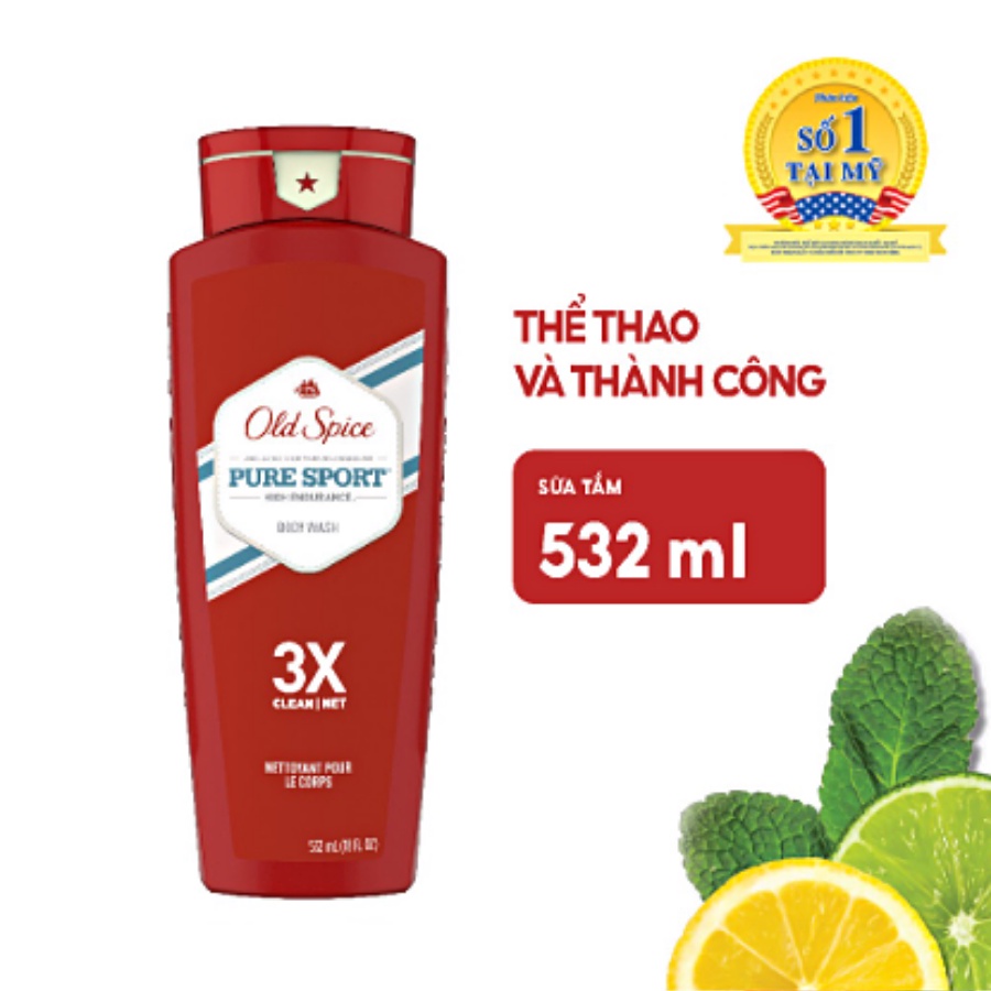 Gel Tắm Gội Old Spice Nhiều Mùi Hương 532ml