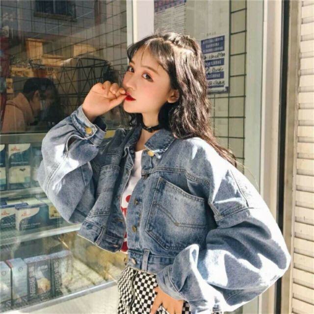 Khoác Jean Croptop