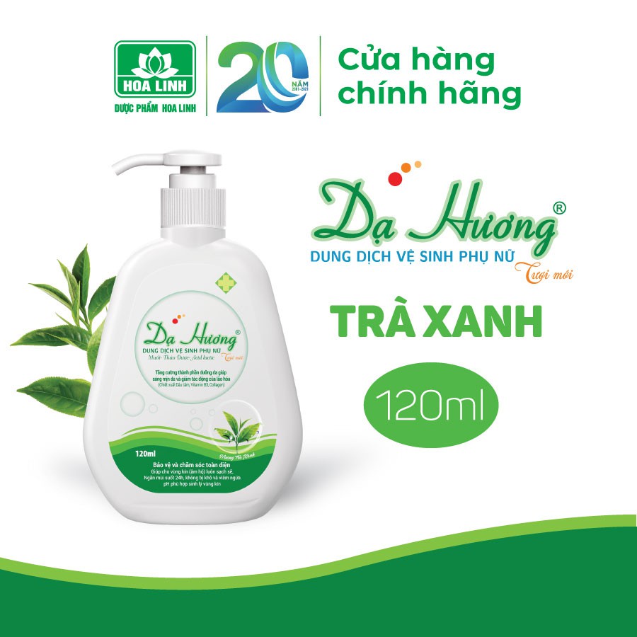 Dung dịch vệ sinh Dạ Hương Trà xanh 120ml