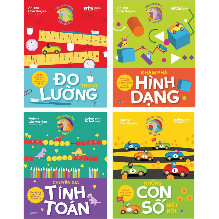 [LIFEMALL9915 - 12% đơn 99K] Sách - Bộ siêu sao toán học (Combo 4 cuốn)