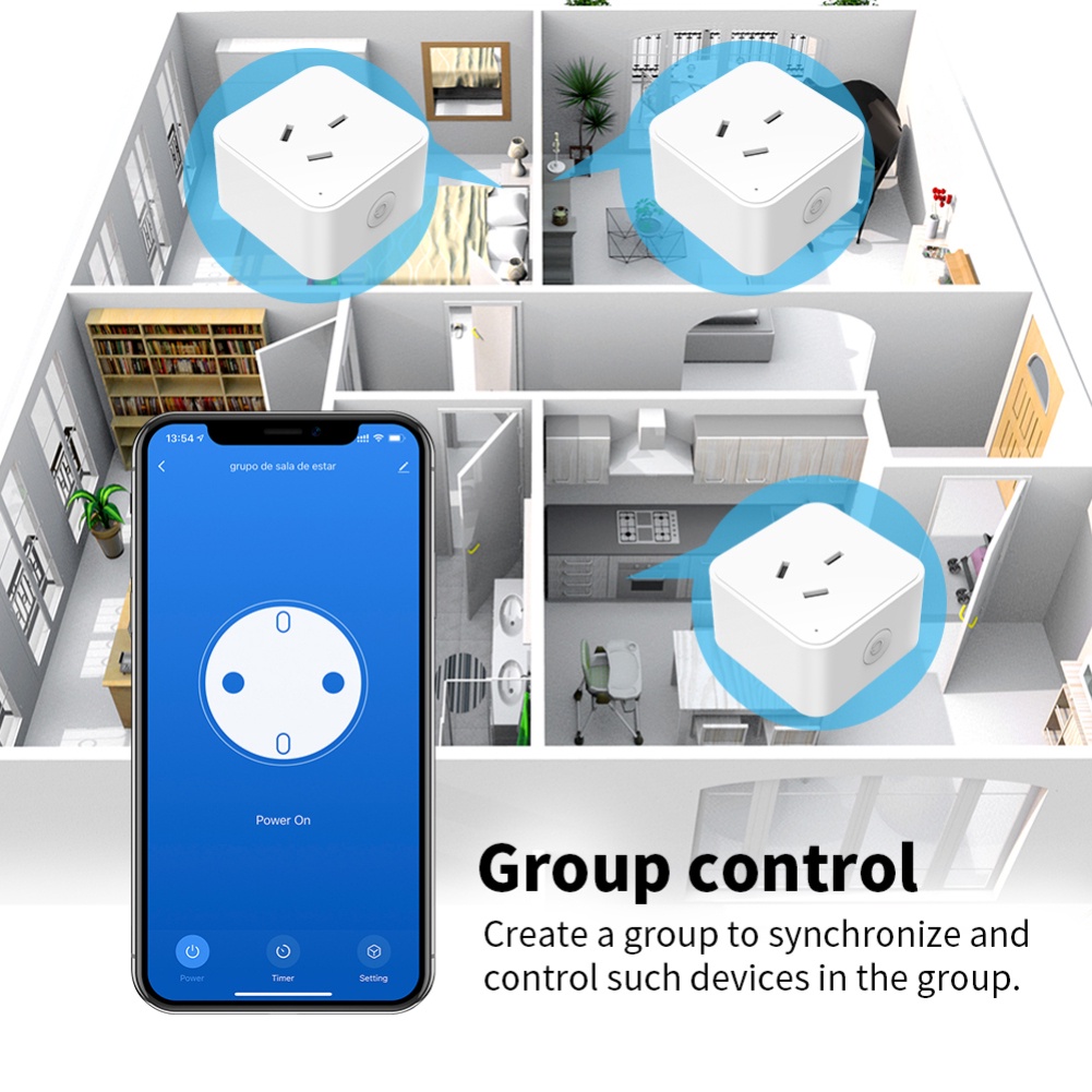Coza mới 16A graffiti Wifi Ổ cắm thông minh điều khiển bằng giọng nói điện thoại di động từ xa thông minh cắm làm việc với Alexa Google nhà
