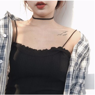 Áo 2 dây nhúm viền