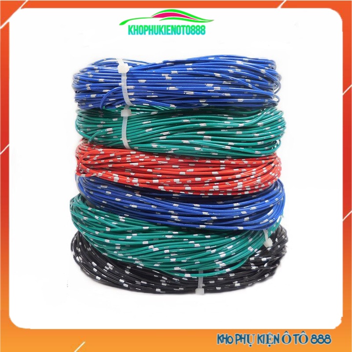 Cuộn 10 mét dây điện nhật lõi đồng 0.3mm, 0.5mm, 0.85mm, 1.25mm, 2mm nhiều màu chuyên dùng đấu điện cho ô tô xe máy