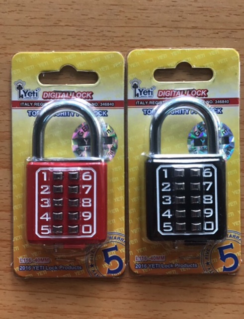 Ổ khoá số cố định 4 phân YETI cao cấp bảo hành 3 năm