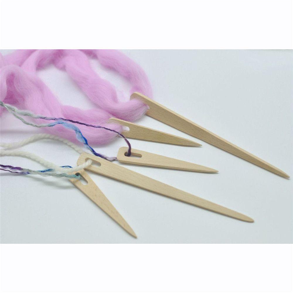 Bộ 5 Kim Khâu Bằng Gỗ Hình Đôi Mắt To Độc Đáo DIY