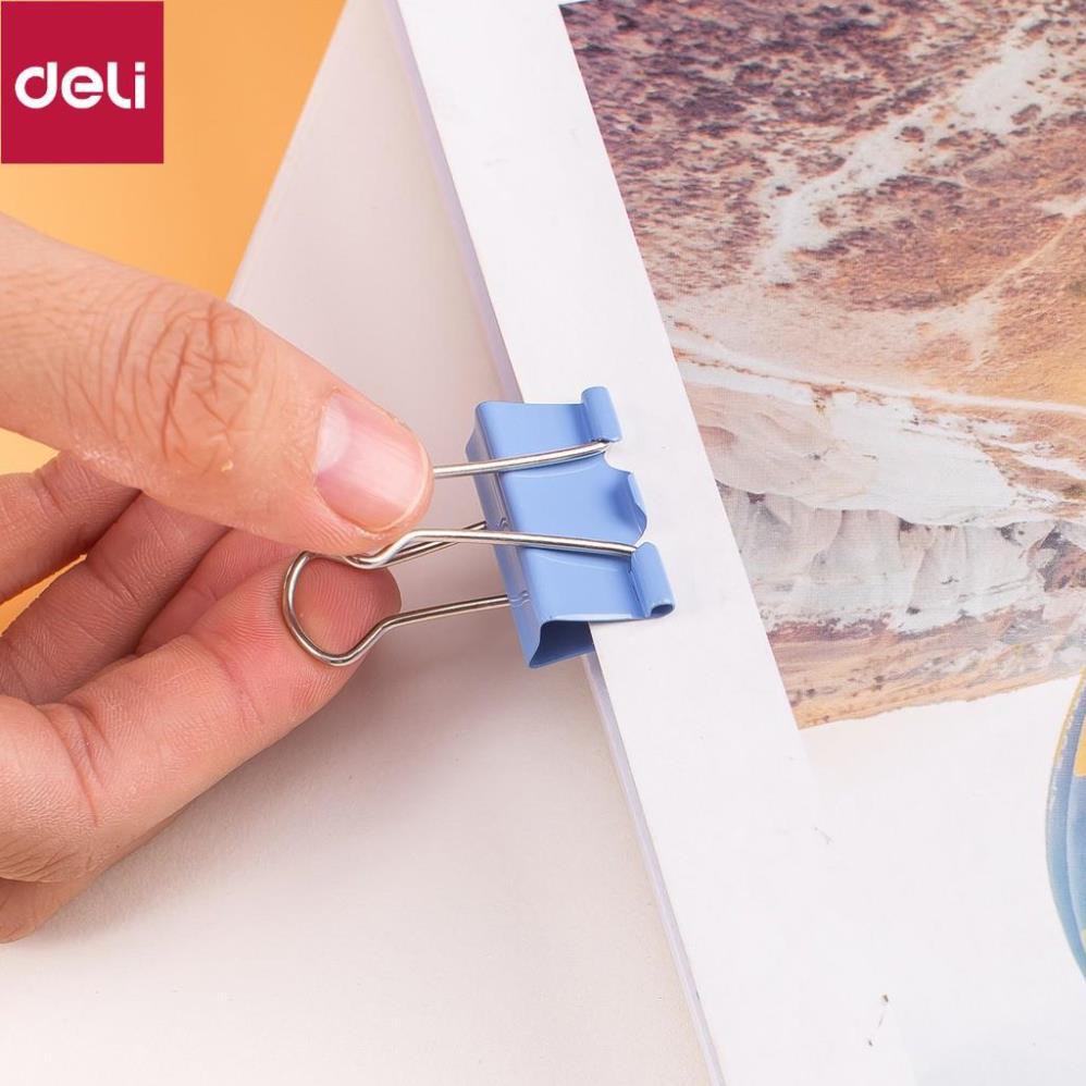 Kẹp bướm 19mm Deli - 40 chiếc/hộp - E8555A [Deli]