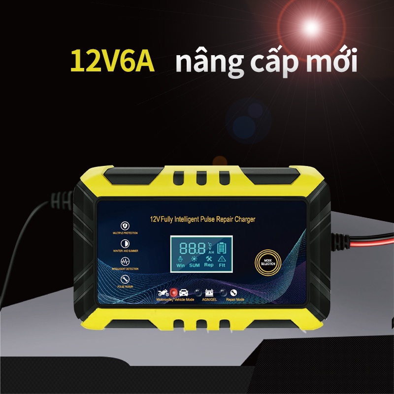 12v bộ sạc ắc quy ô tô tự động ắc quy xe máy công suất cao SJ0096