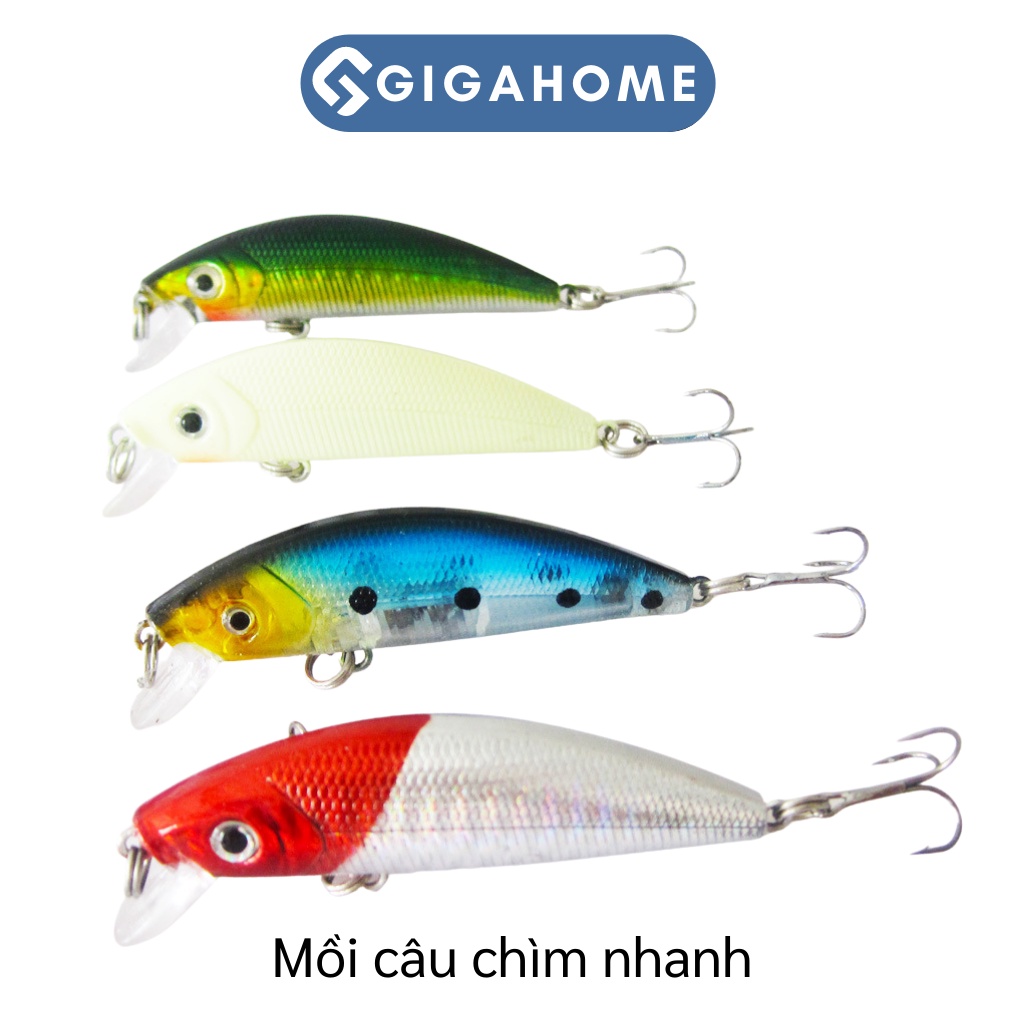Mồi Câu Cá Giả 8.5cm Bằng Nhựa Có Móc Câu GIGAHOME 7562