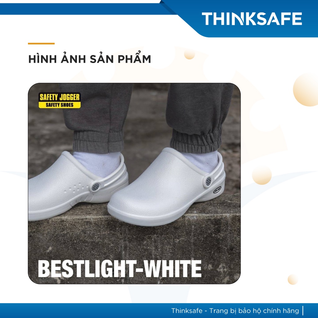 Giày bảo hộ Safety Jogger Bestlight chống trượt tiêu chuẩn EN dùng cho phòng sạch, thực phẩm, spa, nhà bếp - Thinksafe