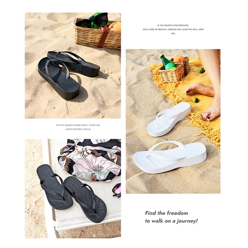 Hotmarzz dép đế cao dép đi biển HM0722