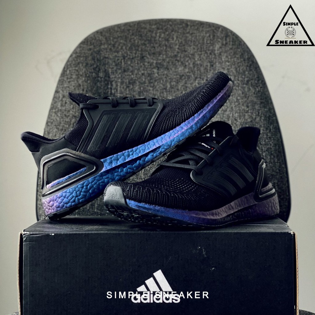 Giày Adidas Ultraboost 20 Chính Hãng💙FREESHIP💙Adidas Ultra Boost 20 Black Galaxy ISS- Giày Chạy Bộ Nam Nữ-Simple Sneaker