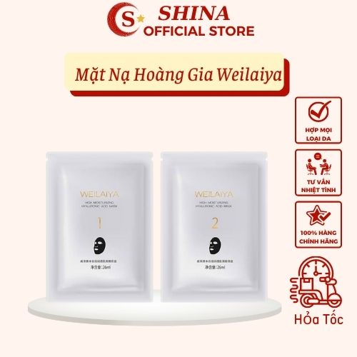 Mặt Nạ Trắng Da Weilaiya, Bổ Sung Nước, Dưỡng Ẩm Da Trắng Hồng Rực Rỡ Hợp Mọi Loại Da. Mask Hoàng Gia Hộp 28 Miếng