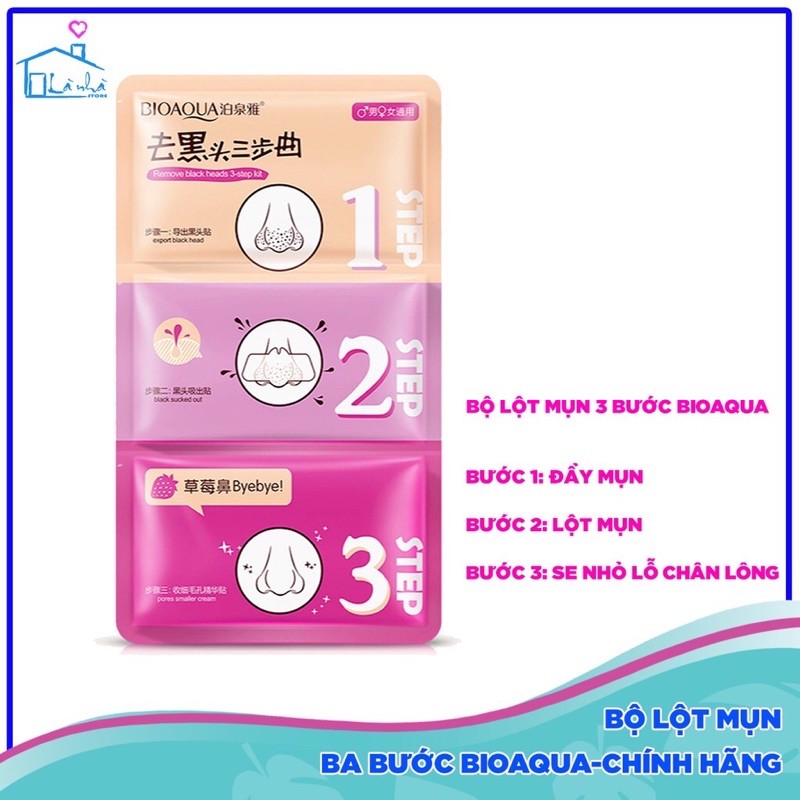 BỘ LỘT MỤN đầu đen 3 bươc bioaqua