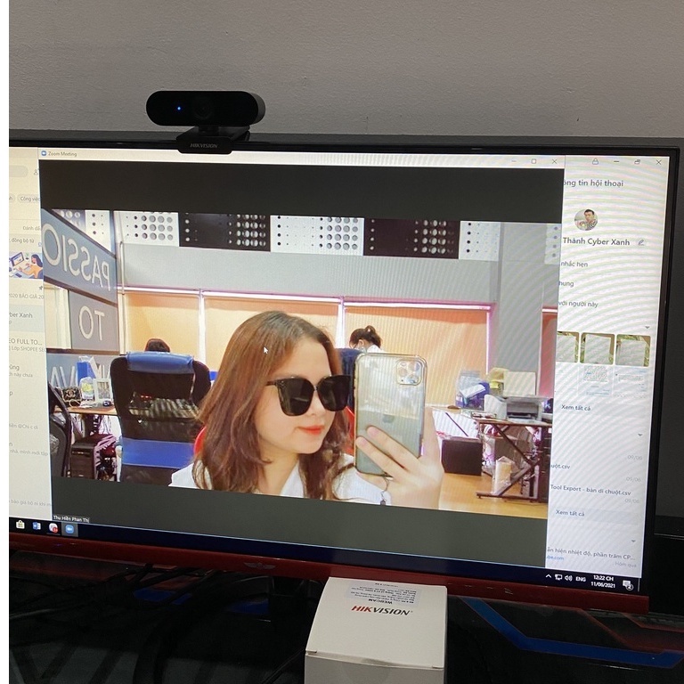 [Mã 229ELSALE hoàn 7% đơn 300K] Webcam Hikvision 1080P DS-U02 Full HD Có MIC máy tính Laptop livestream
