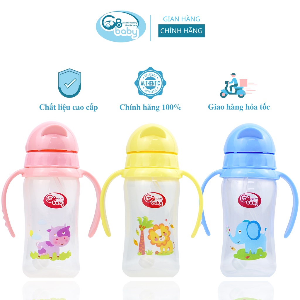 Bình tập uống nước Chim Cánh Cụt GB-Baby 260ML Chính Hãng