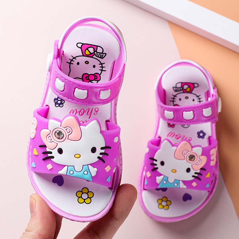 Giày sandal quai hậu cho bé gái hình mèo kiity cute