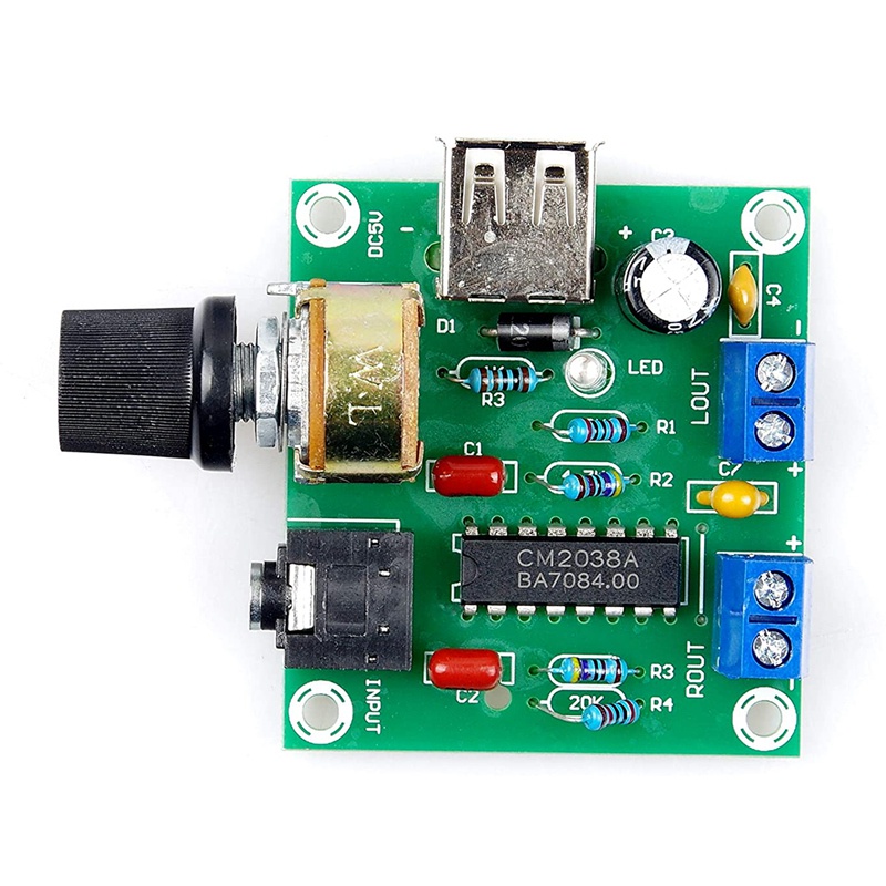 Bảng Mạch Khuếch Đại Âm Thanh Mini 5w + 5w Pm Cm2038 5v