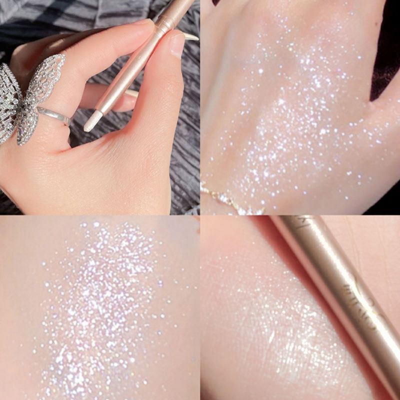 Bút sáp nhũ trắng siêu mịn lâu trôi highlight bling bling cho mắt siêu lung linh - Mới