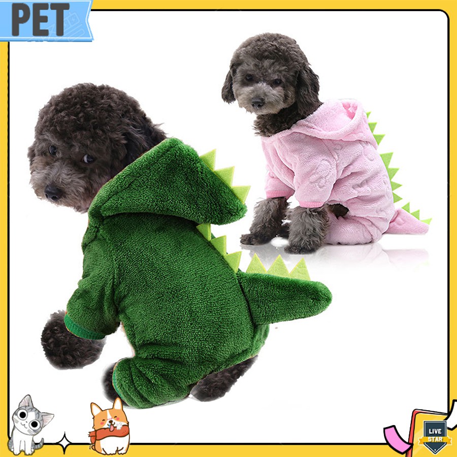 Áo hoodie họa tiết khủng long dễ thương đáng yêu cho thú cưng