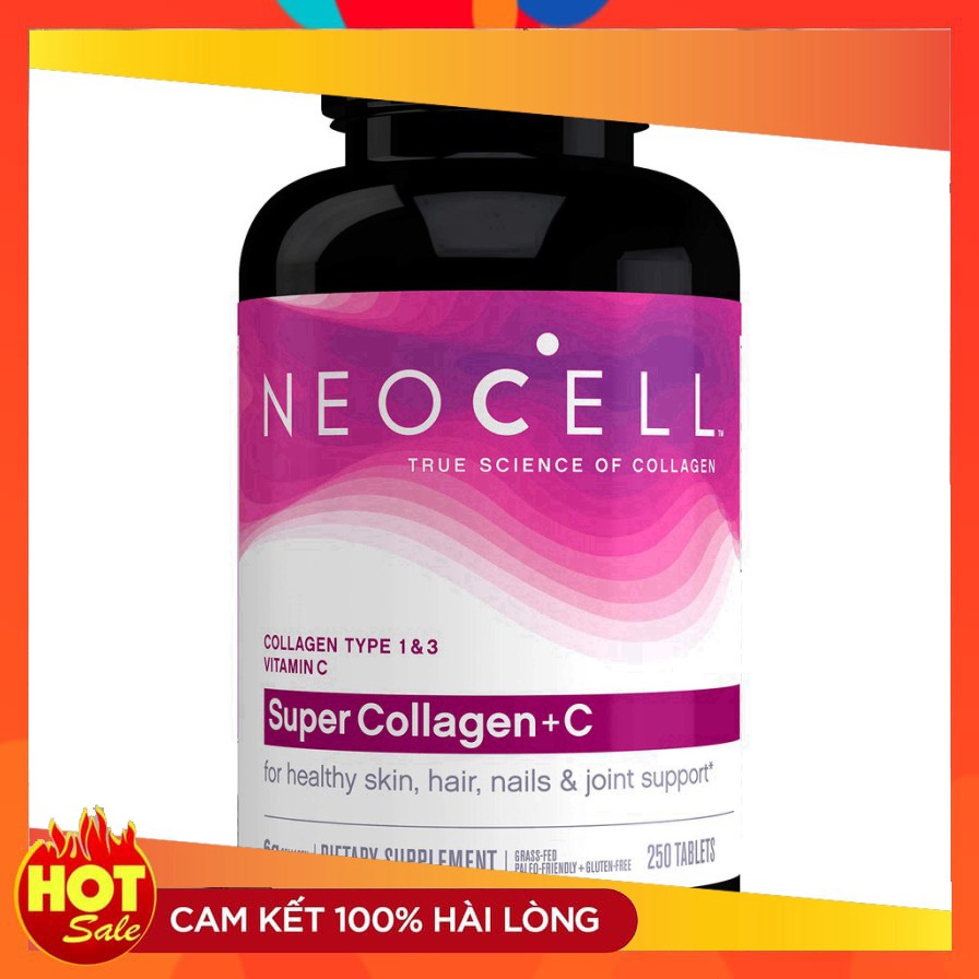 SALE 50% Viên uống đẹp da Neocell Super Collagen +C 6000mg 250 viên Mỹ SALE 50%