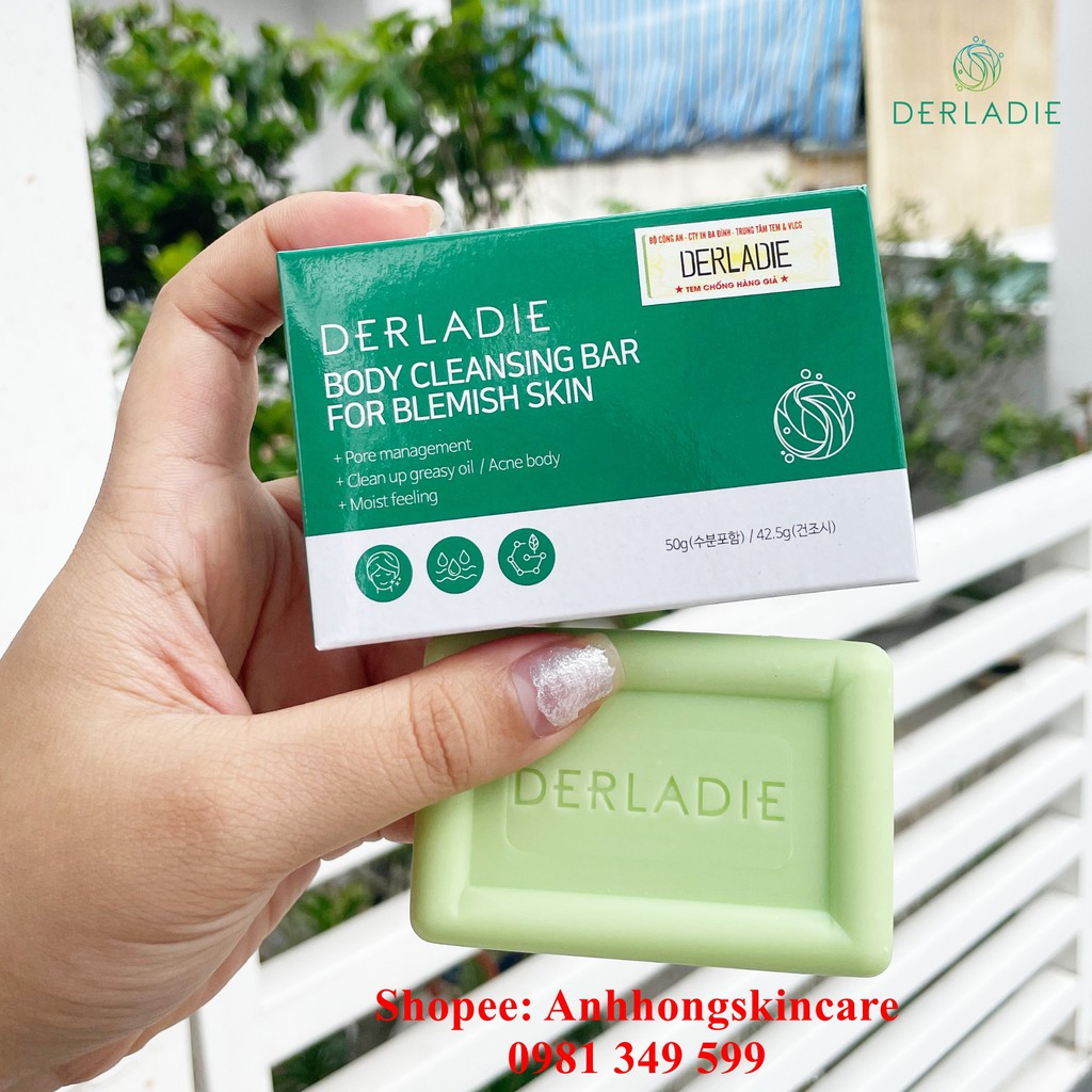 Xà Phòng Derladie - Xà Bông Cục Giảm Mụn Lưng Cơ Thể Derladie Body Cleansing Bar Blemish Skin 50gr | BigBuy360 - bigbuy360.vn