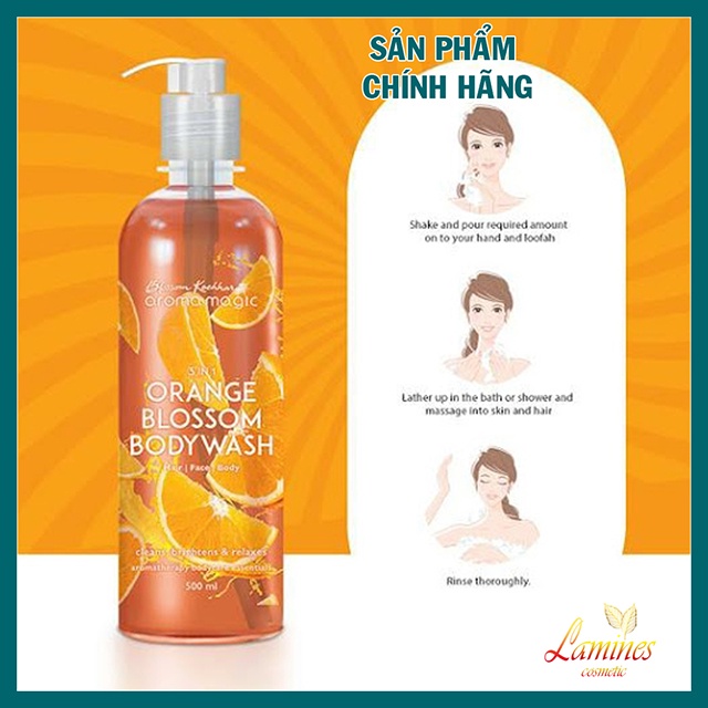 Sữa Tắm Trắng Da | Aroma Magic 3in1 Orange Blossom Bodywash 500ml